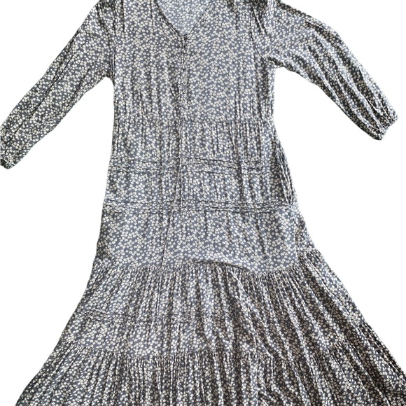 Boho prairie long sleeve floral ruffled maxi dress size 10 by Sweetsalt - Picture 7 of 8